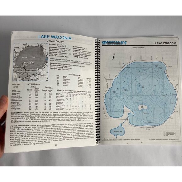 Minnesota West Metro Area Fishing Map Guide Sportsmans Connection 2001 Lake Maps - Picture 5 of 6